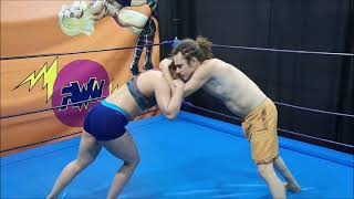 girl world sumo champion Alexa vs yogi guy