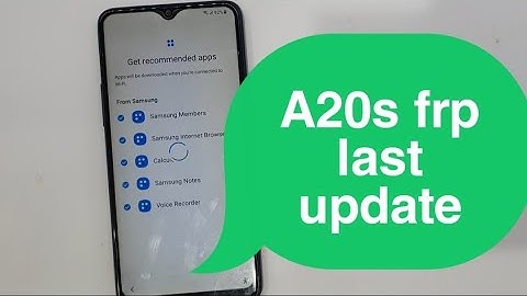 SAMSUNG A20S  FRP BYPASS A207F FRP BYPASS LAST UPDATE U2 U3