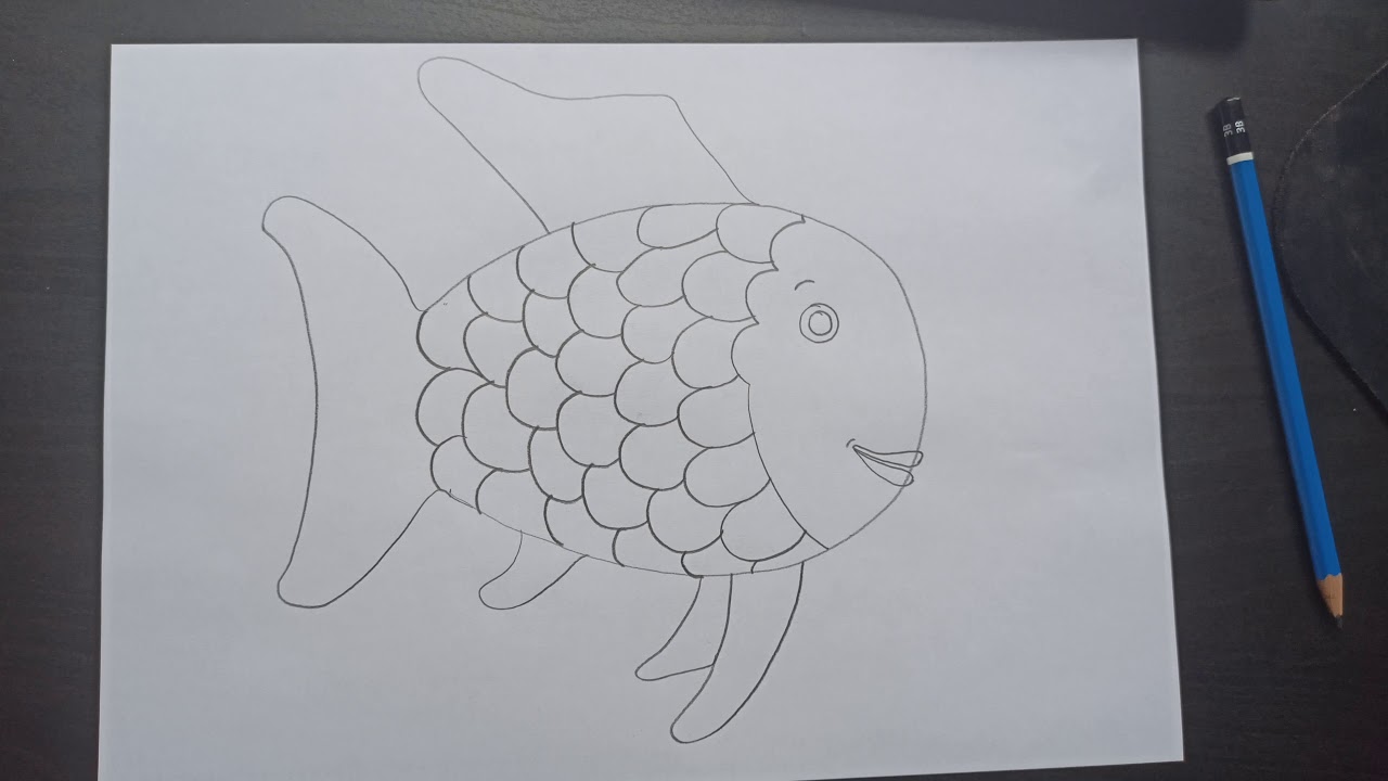 Drawing the Rainbow Fish by Marcus Pfister - YouTube