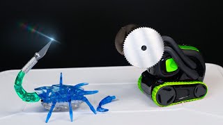 ROBOT SCORPION WITH SCALPEL VS ROBOT ANKI VECTOR WITH A CIRCULAR SAW ! Ai ROBOT REACTION 😨