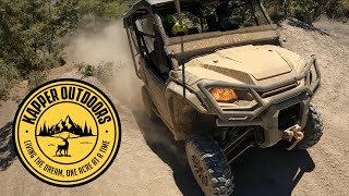 2022 Honda Pioneer VS near straight up 3,000' elevation Mountain trail @rideroyalblueatvresort3854