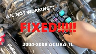 Athlete Statistics HOW TO DIAGNOSED AN A/C PROBLEM ( NOT WORKING) ON A 2004-2006 ACURA TL (EASY FIXED)