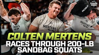 Colten Mertens Runs Through 200-lb Sandbag Squats in Ski-Bag
