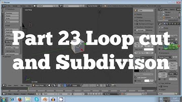 3 minutes blender tutorial for absolute beginner - Part 23 Loop Cut and subdivision