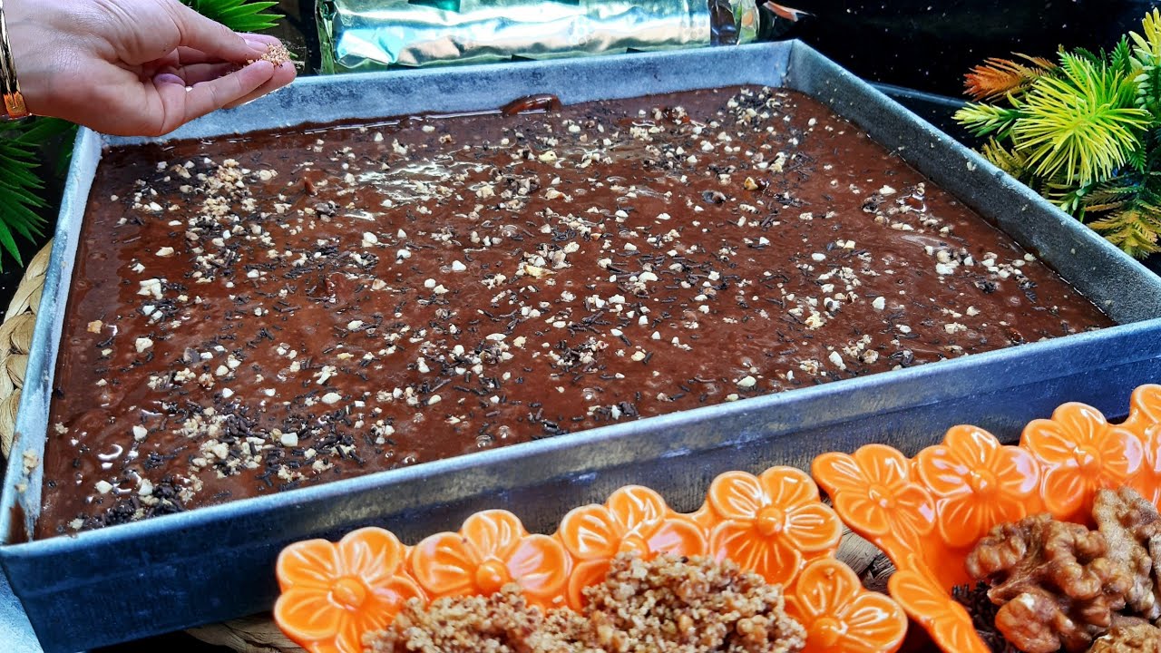 ألذ وأسرع مايمكن تحضري بحجم عائلي ونتيجة تحمر الوجه✔هادي لي تنفعك وتهنيك من كوطي والفطور❗بسبوسة كيك