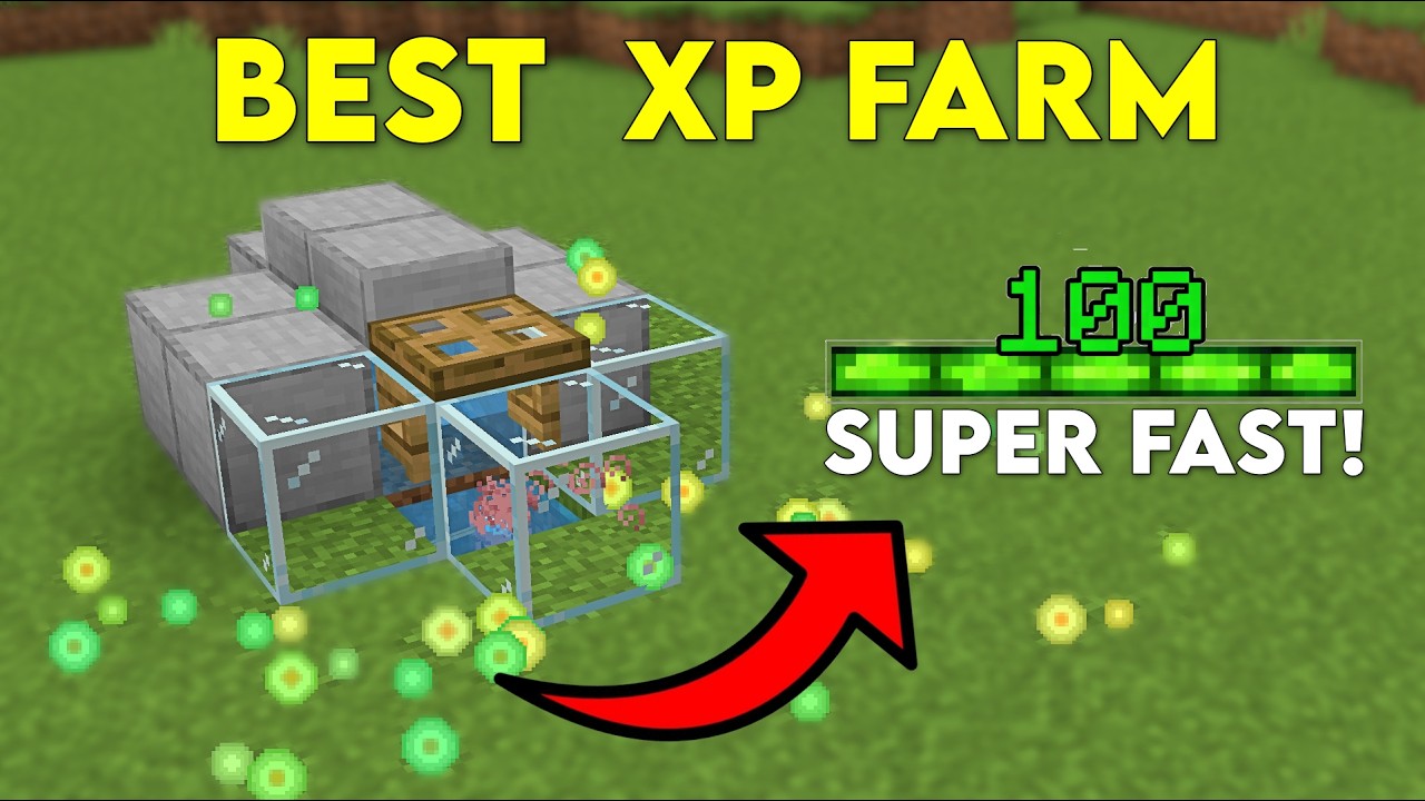 NEW EASIEST XP FARM in Minecraft Bedrock 1.21/26.1+! (No Trident) - YouTube
