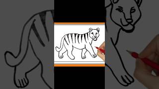 tiger drawing video । tiger tutorial drawing step by step ।#tiger #drawing