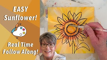 BEGINNER SUNFLOWER! Art Tips and Tricks! By: Annie Troe
