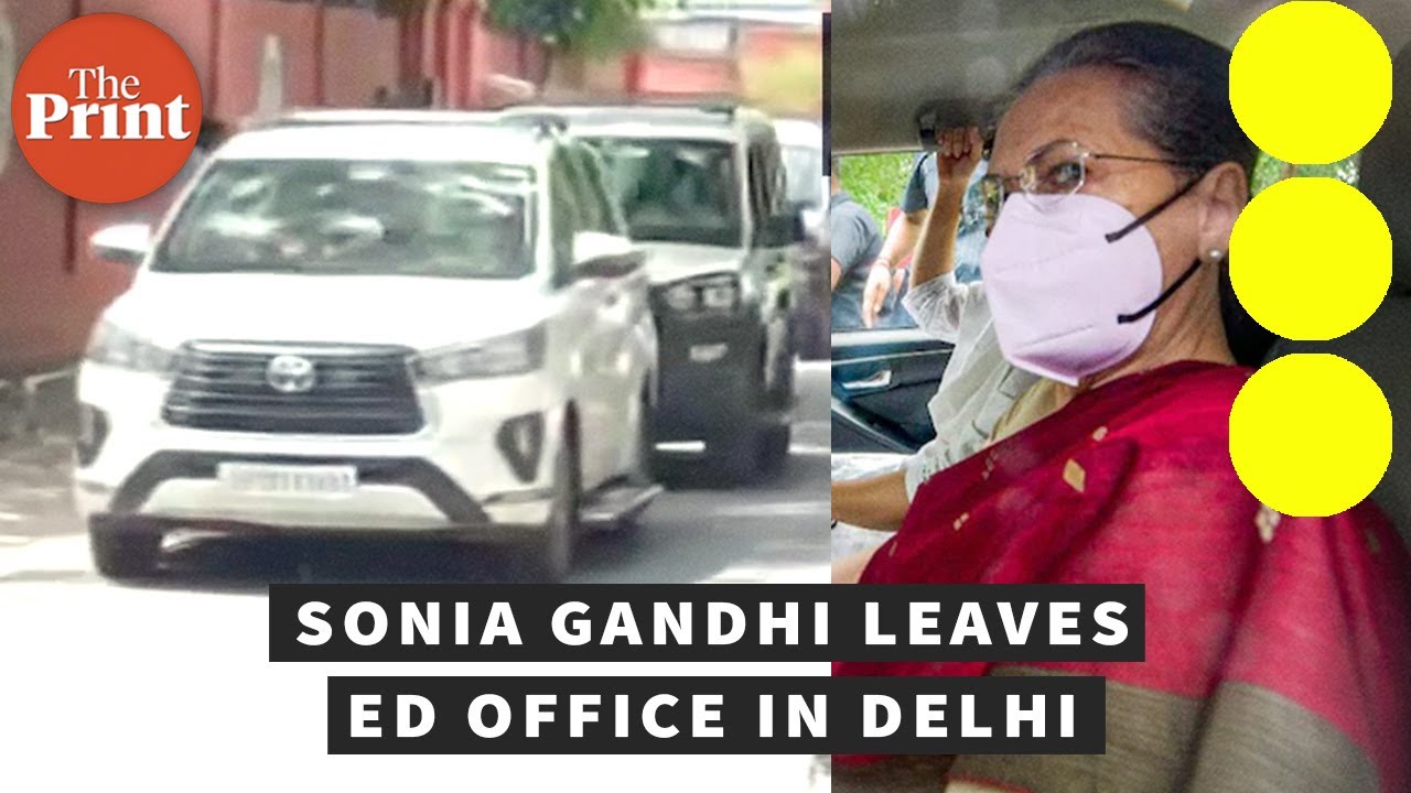 Sonia Gandhi leaves ED office after questioning in National Herald case