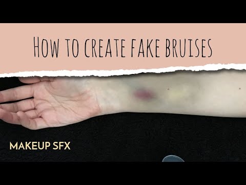 How to create fake bruises - Easy SFX tutorial (no brushes, just eyeshadow)