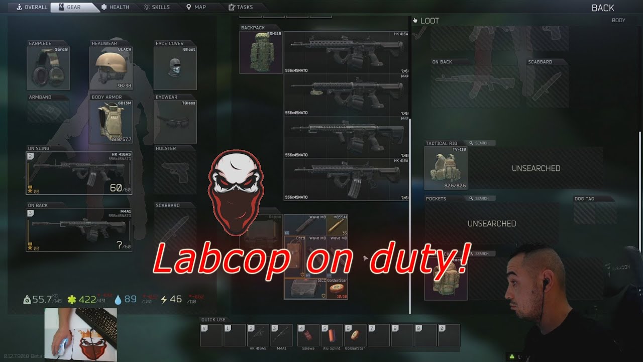 Escape From Tarkov - 5 man Wipe completely stacked out! - Full Raid.