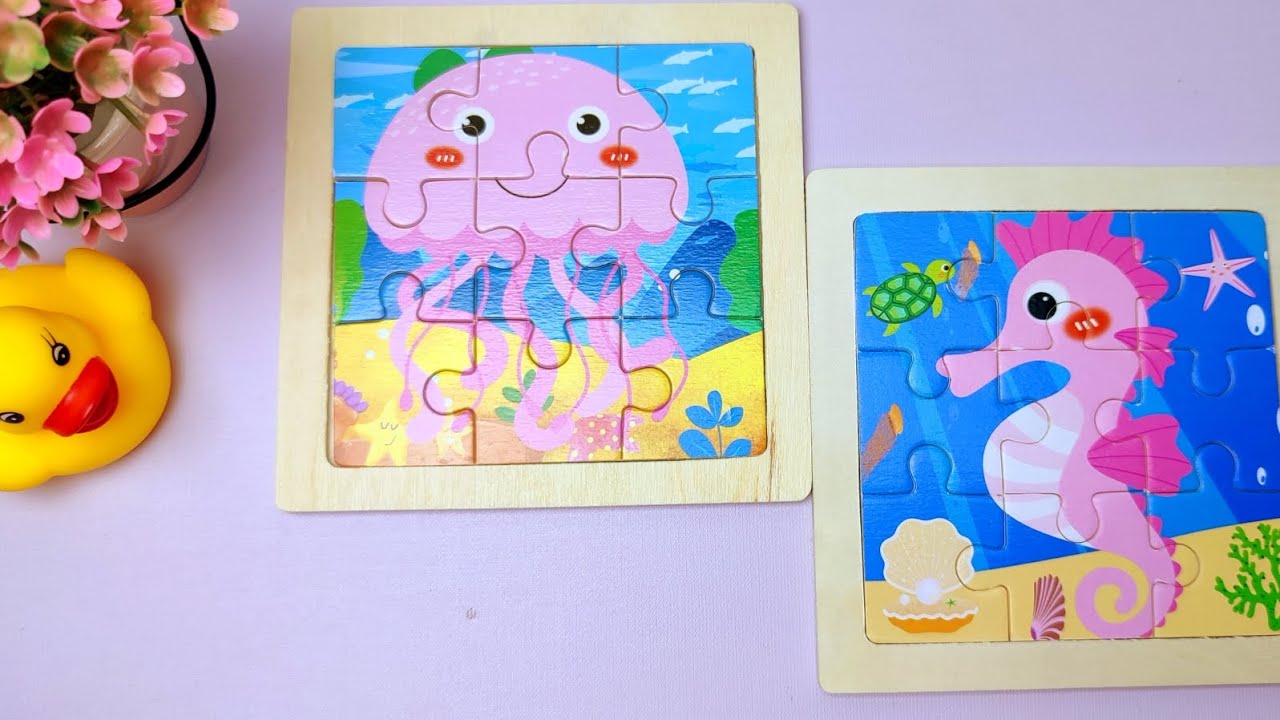 HOW TO SOLVE A PUZZLE | SEA HORSE AND JELLY FISH PUZZLE | SEA ANIMAL PUZZLE 