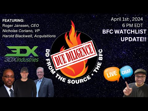 BFC LIVE | 3DX INDUSTRIES INVESTOR ROUND TABLE | $DDDX STOCK