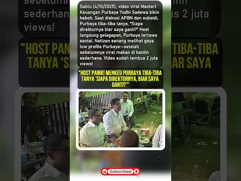 Host Panik Menkeu Purbaya Tiba Tiba Tanya Siapa Direkturnya Biar Saya Ganti 