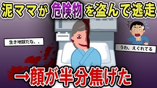 泥ママが危険物を盗んで逃走→顔が半分焦げた《2ch興味深い本音録・2chスレ紹介》
