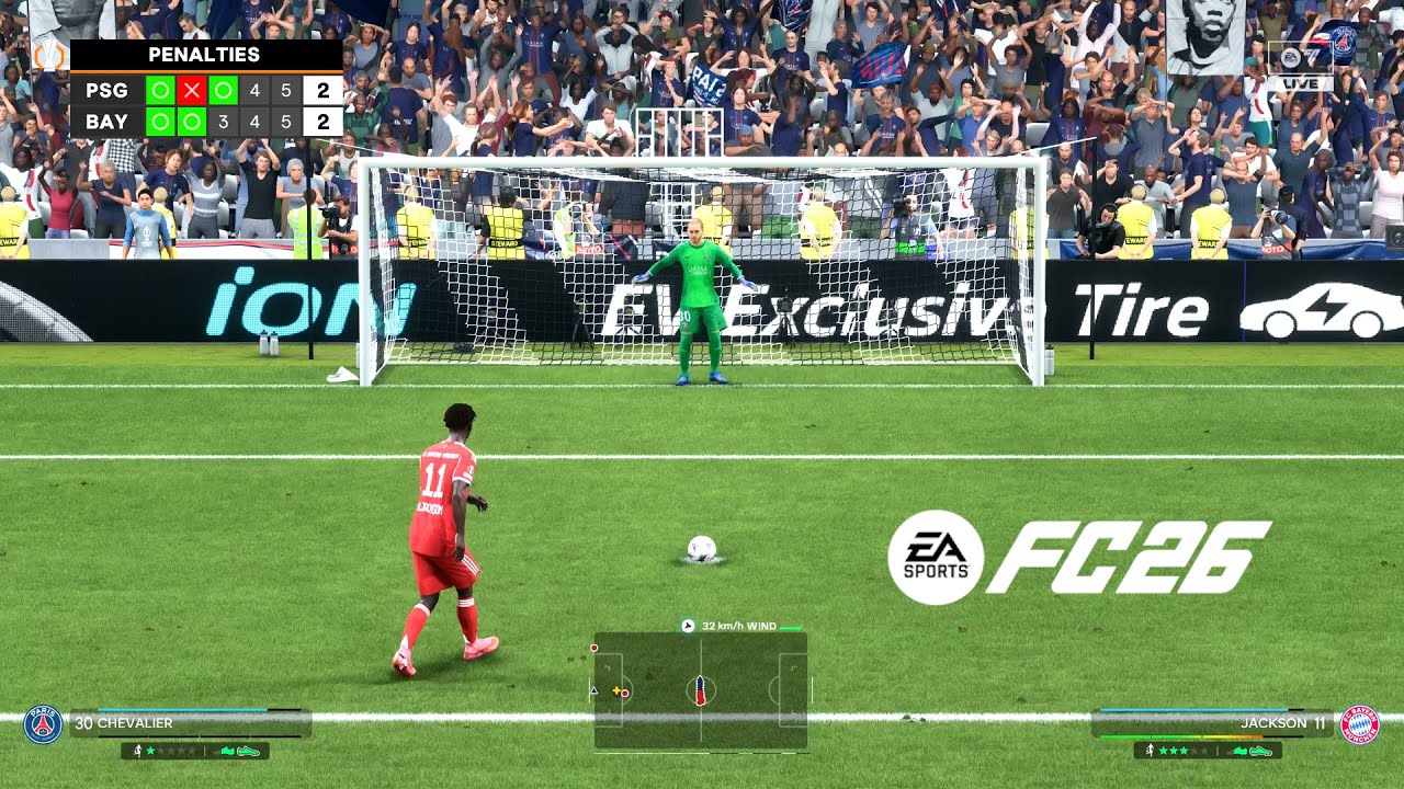 EA Sports FC 26 — серия пенальти в финале Лиги Европы между ПСЖ и «Баварией» (PS5)