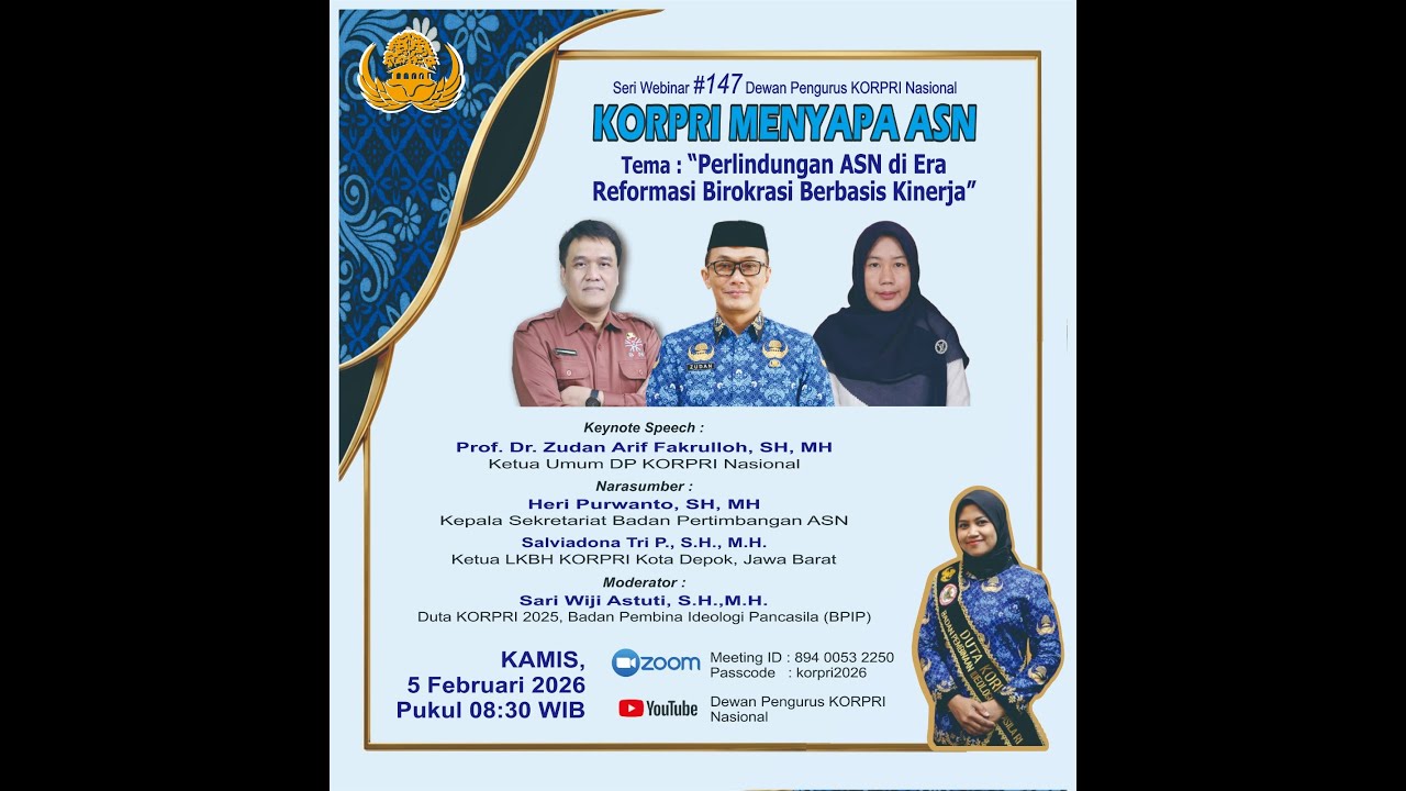 Perlindungan ASN di Era Reformasi Birokrasi Berbasis Kinerja I Dewan Pengurus KORPRI Nasional