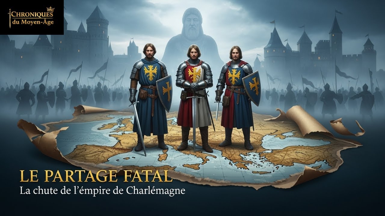 Le Traité de Verdun (843) : Le Partage de l'Empire de Charlemagne ! - Chroniques du Moyen-Âge