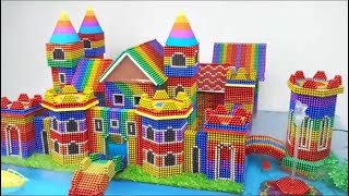 INSANE Rainbow Magnetic Castle Build! 😱 Satisfying Magnet Construction