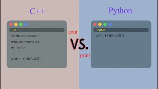 Comparing C++ (cout) vs Python (print) | How to display output in C++ and Python in easy manner.