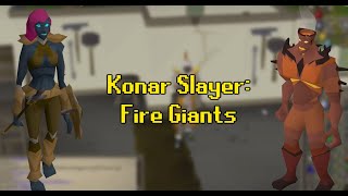 Slayer Guide , Konar Task Fire Giants Brimhaven Dungeon- OSRS