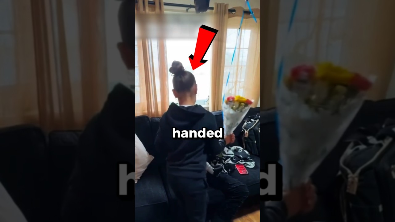 The Daughter gave flowers to her Father for the first time ☹️