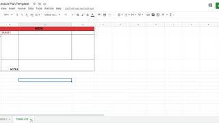 Weekly Lesson Plan Template   Google Sheets