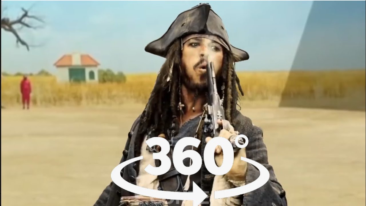 VR 360°  Captain Jack Sparrow Joins Squid Game