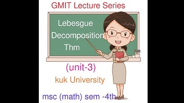 GMIT lecture series (unit-3) Lebesgue Decomposition Thm