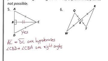 4-6 Congruence in Right Triangles