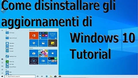 Come rimuovere ultimo aggiornamento?
