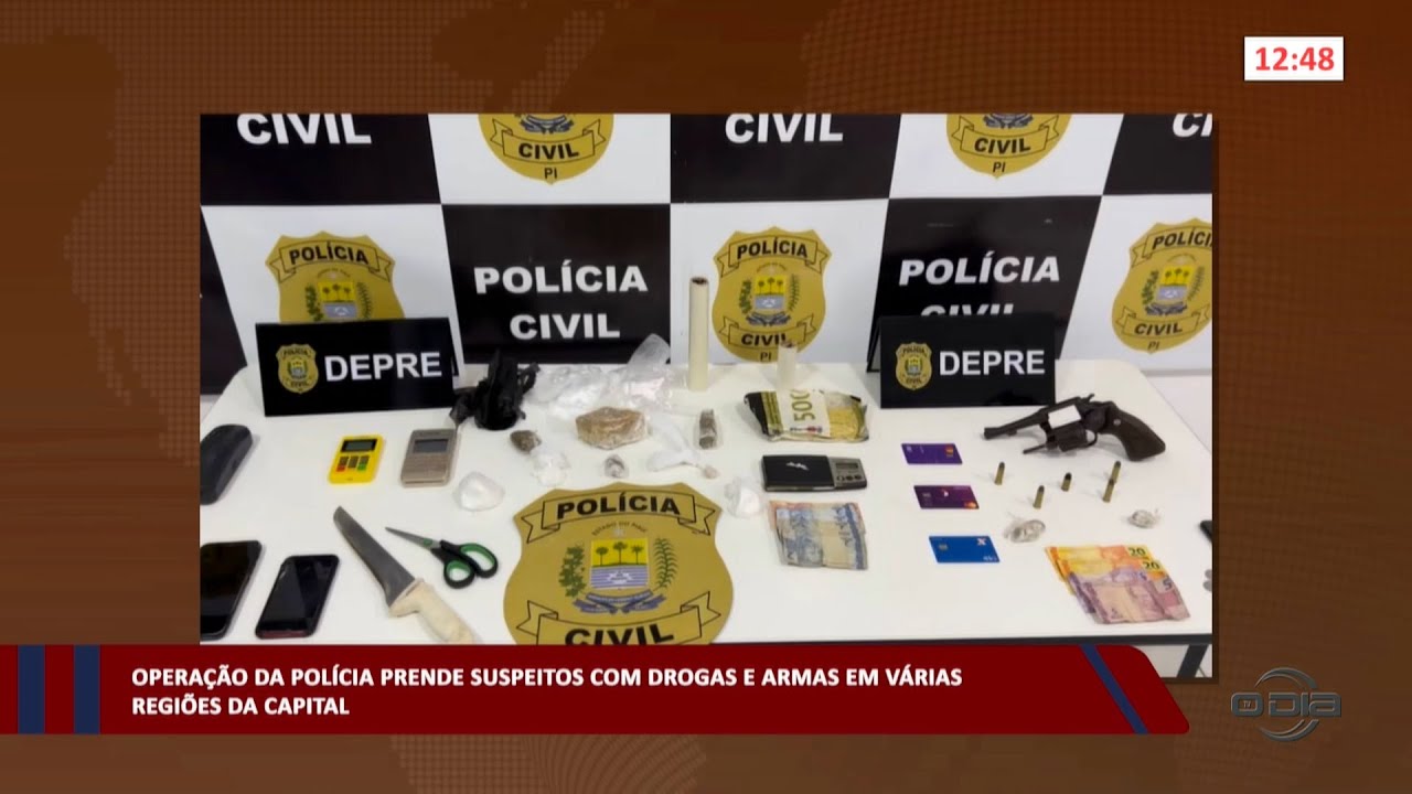 Operação da polícia prende suspeitos com drogas e armas em várias regiões da capital 29 05 2023