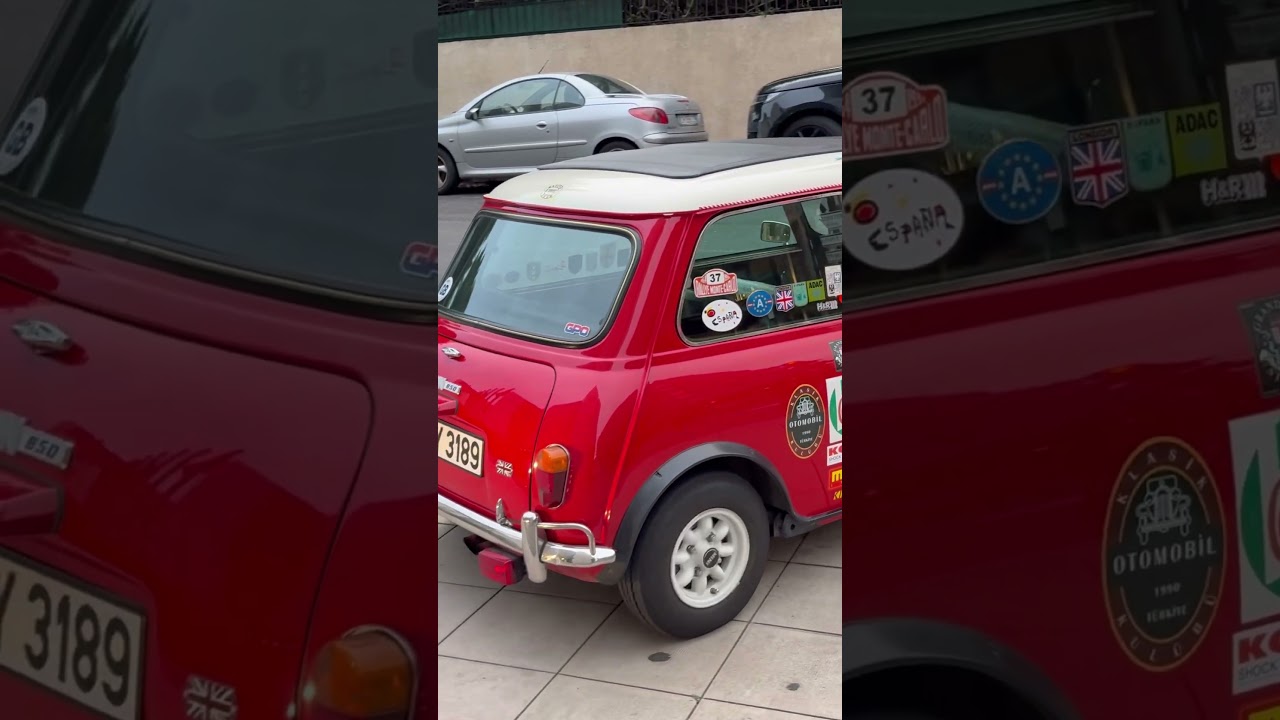 A classic Mini on the streets of Southern France. 