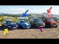 MUSTANG vs BMW vs THAR vs DEFENDER CAR race 🎯🤯 who winning??#bmw #indianbikedriving3d #franklin 