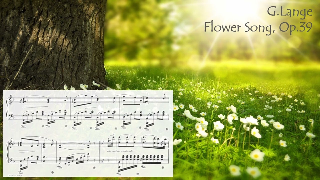 랑에 꽃노래 G.Lange Blumenlied YouTube