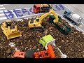 はたらくくるま#12 街の工事現場でおしごと（トミカのミニカー使用）/Move minicars which works!#12(Tomica)