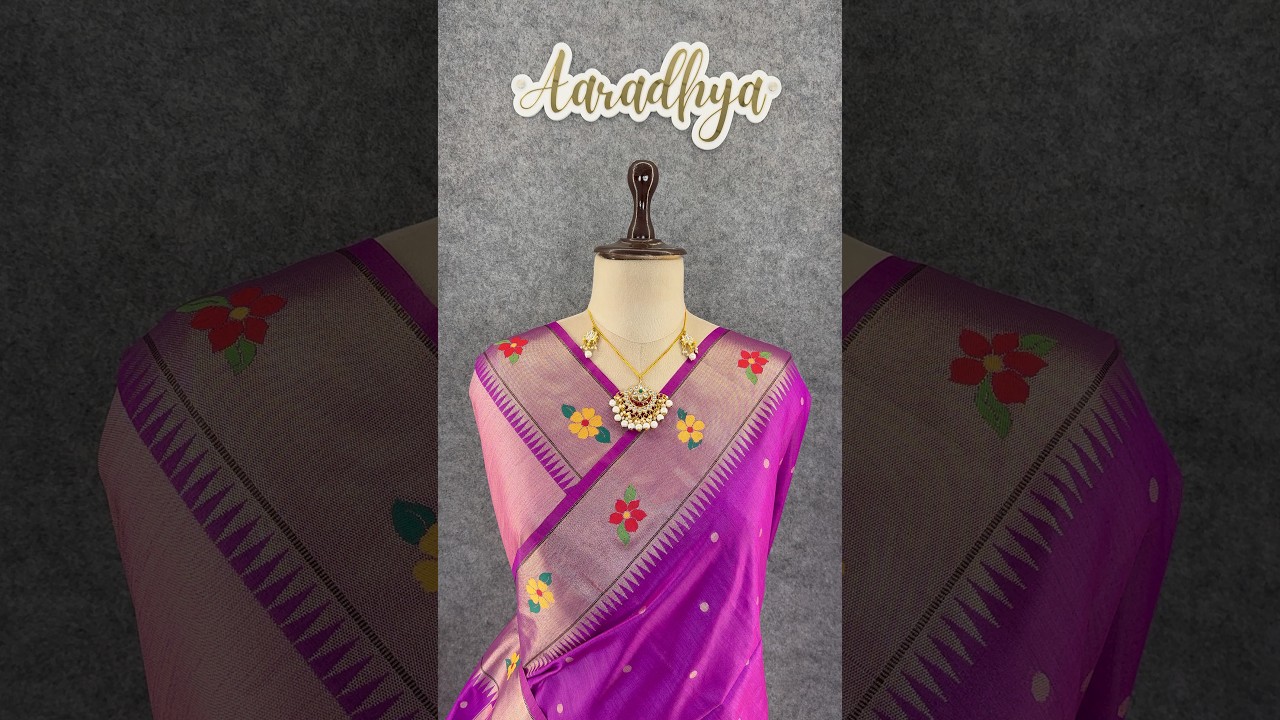 Phoolmala Paithani Soft Khadi Raw Silk Saree