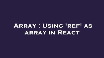 Array : Using 