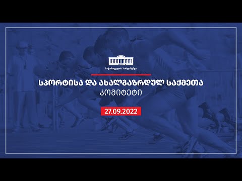 სპორტისა და ახალგაზრდულ საქმეთა კომიტეტის სხდომა  - 27.09.2022