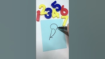 How to draw a bird 🦜 with number 1 - 7 | Simple drawing #shorts #numberdrawing #animaldrawing