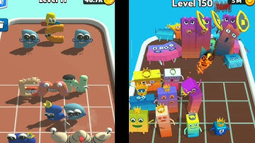 Merge Letter ABC Run vs Merge Number Cube Fam Run || Android Gameplay