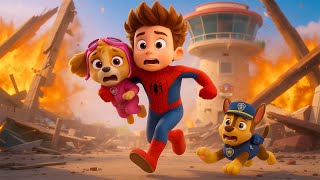 OMG!! SPIDERMAN RYDER Please Help! Please Rescue SKYE From Danger! |Paw Patrol 3D Animation