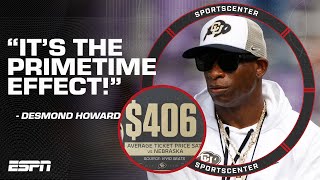 Colorado tickets vs. Nebraska are $406?!  That's the PRIMETIME EFFECT! - Desmond Howard | SC