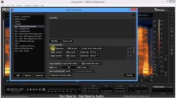 iZotope RX4 "Batch Processing" to Convert Files