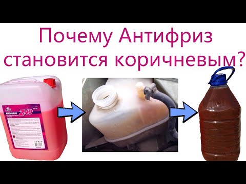 Почему антифриз становится коричневым