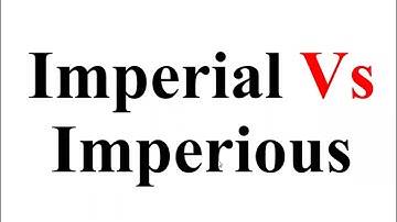 Imperial vs Imperious  /Pair of words / Confusing words by Zeeshan Shafique