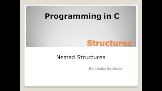 Programming in C (Nested Structures) - Ishuita SenGupta