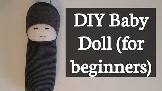 DIY baby sock doll for beginners