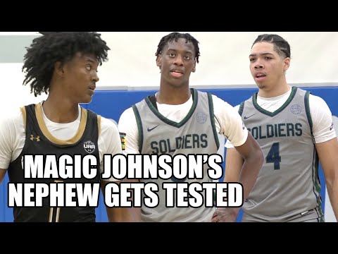 MAGIC JOHNSONS NEPHEW GETS TESTED BY #1 AAU TEAM!