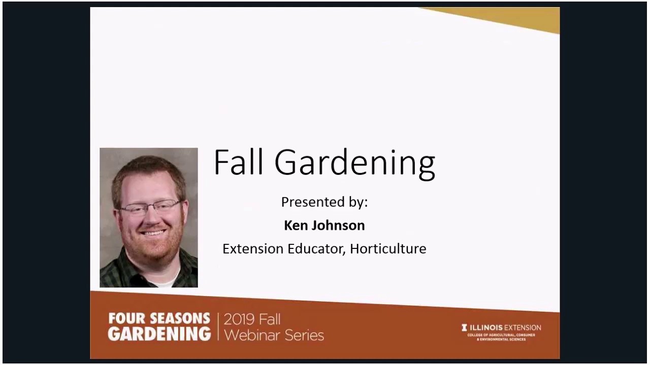 Fall Gardening - 2019 Four Seasons Gardening Webinar